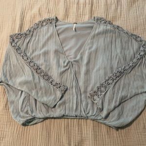 Free People Light Blue Top